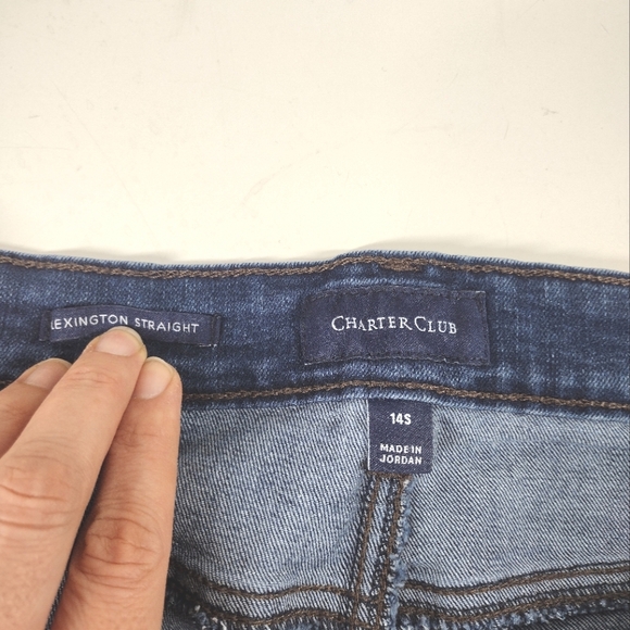 Charter Club Medium Wash Straight Leg Jeans - Picture 5 of 7